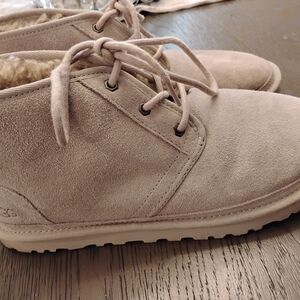 UGG Tan Suede Lace-Up Boots